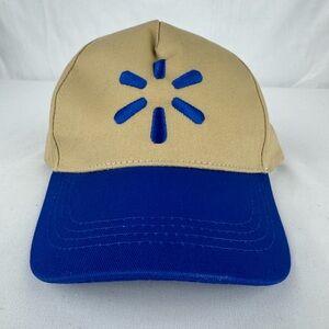 NEW! Walmart Employee Snapback Blue and Tan Baseball Cap